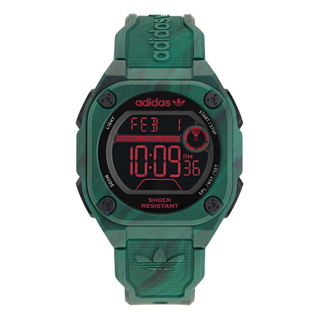 Adidas Originals City Tech Two Grfx Unisex Black 45 mm Dial Digital Watch AOST23573