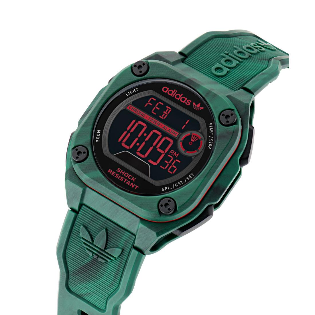 Adidas Originals City Tech Two Grfx Unisex Black 45 mm Dial Digital Watch AOST23573