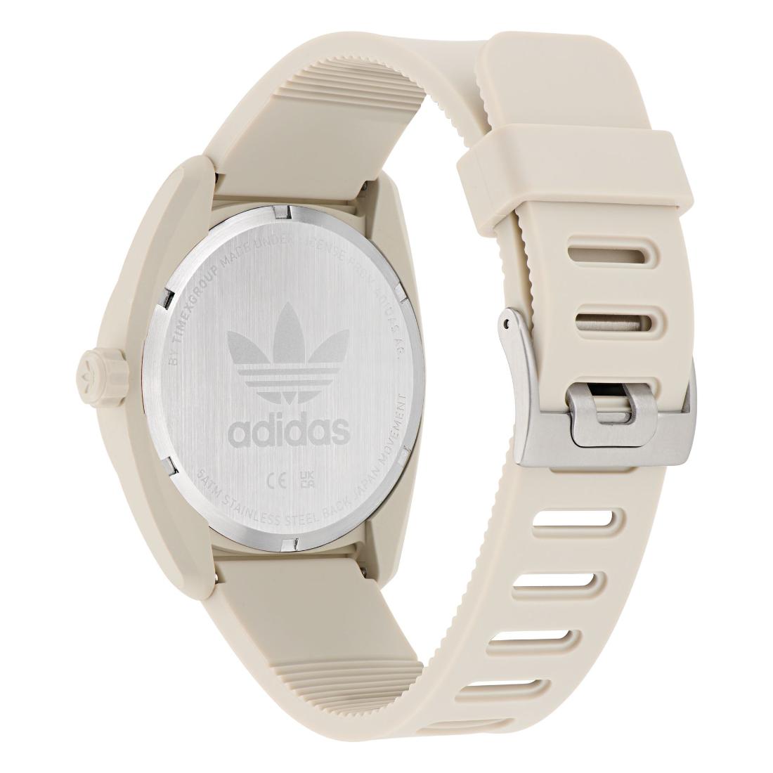 Adidas Originals Project Three Unisex Beige 42 mm Dial Analog Watch AOST24055