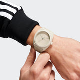 Adidas Originals Project Three Unisex Beige 42 mm Dial Analog Watch AOST24055