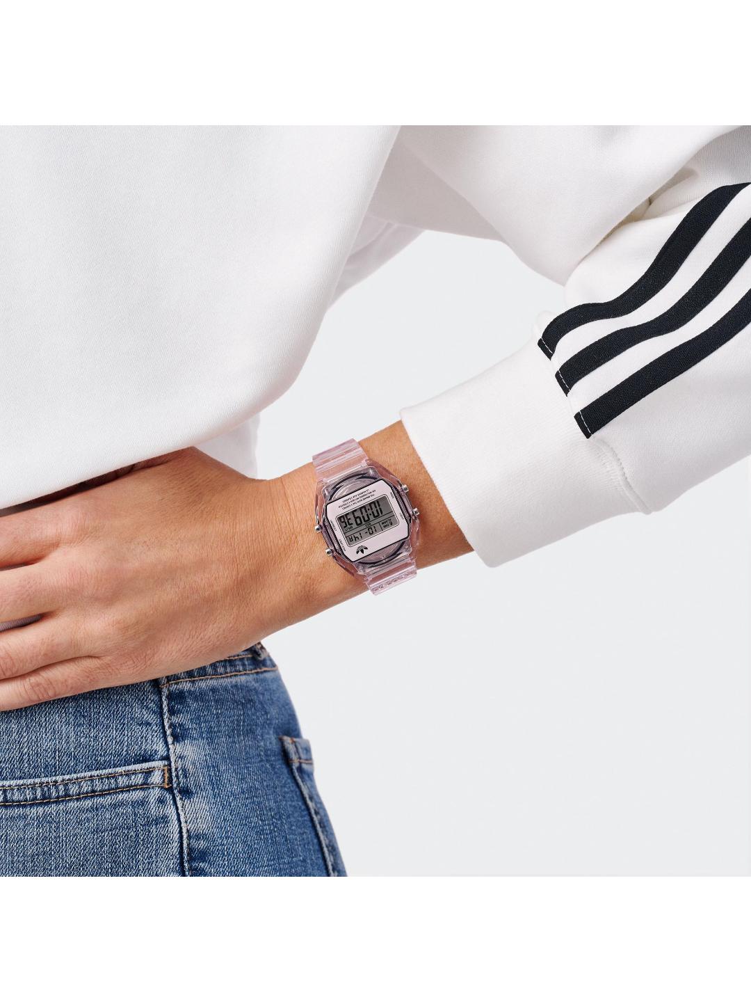 Adidas Originals AO Street Unisex 36 mm Pink Dial Digital Watch AOST24066