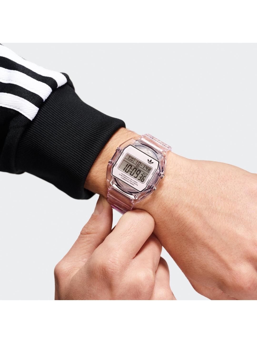 Adidas Originals AO Street Unisex 36 mm Pink Dial Digital Watch AOST24066