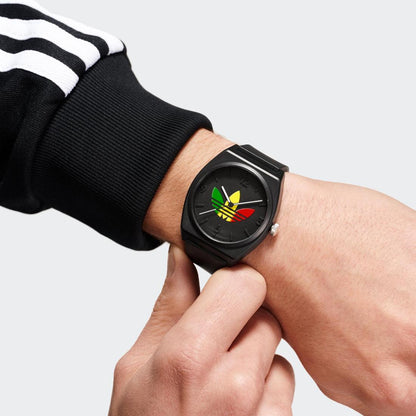 Adidas Originals Project Two Grfx Unisex Black 38 mm Dial Analog Watch - AOST24071