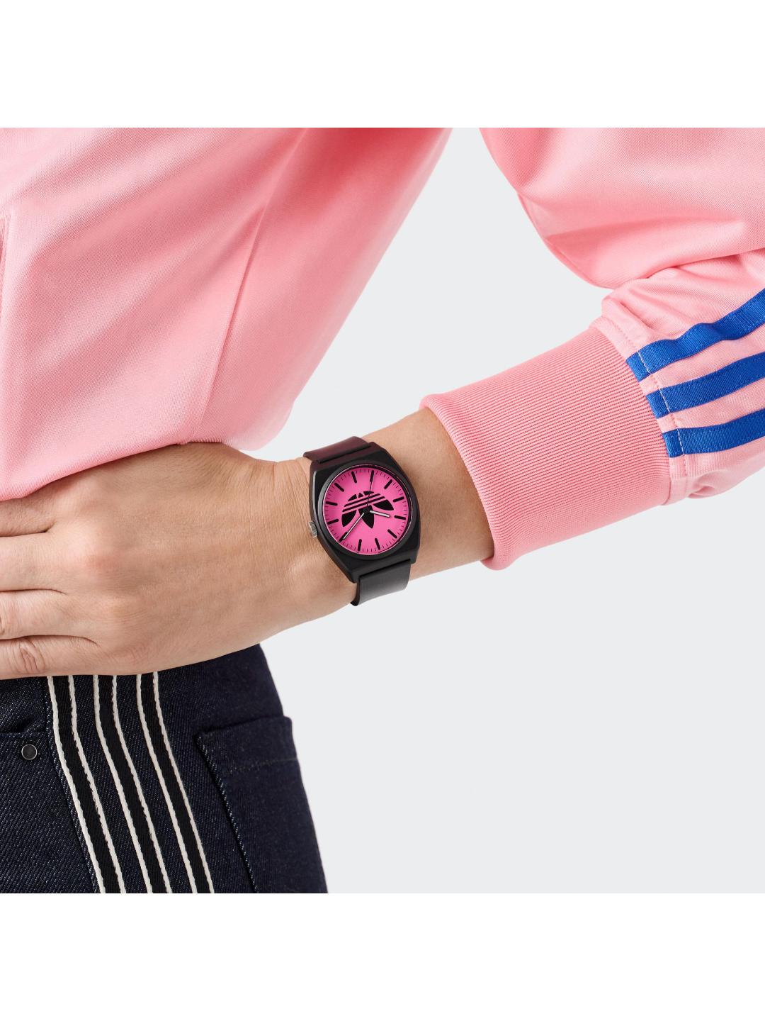 Adidas Originals AO Street Unisex 38 mm Pink Dial Analog Watch AOST25548