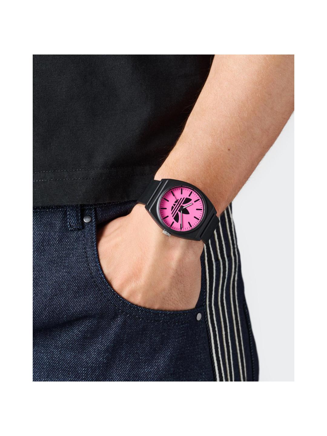 Adidas Originals AO Street Unisex 38 mm Pink Dial Analog Watch AOST25548