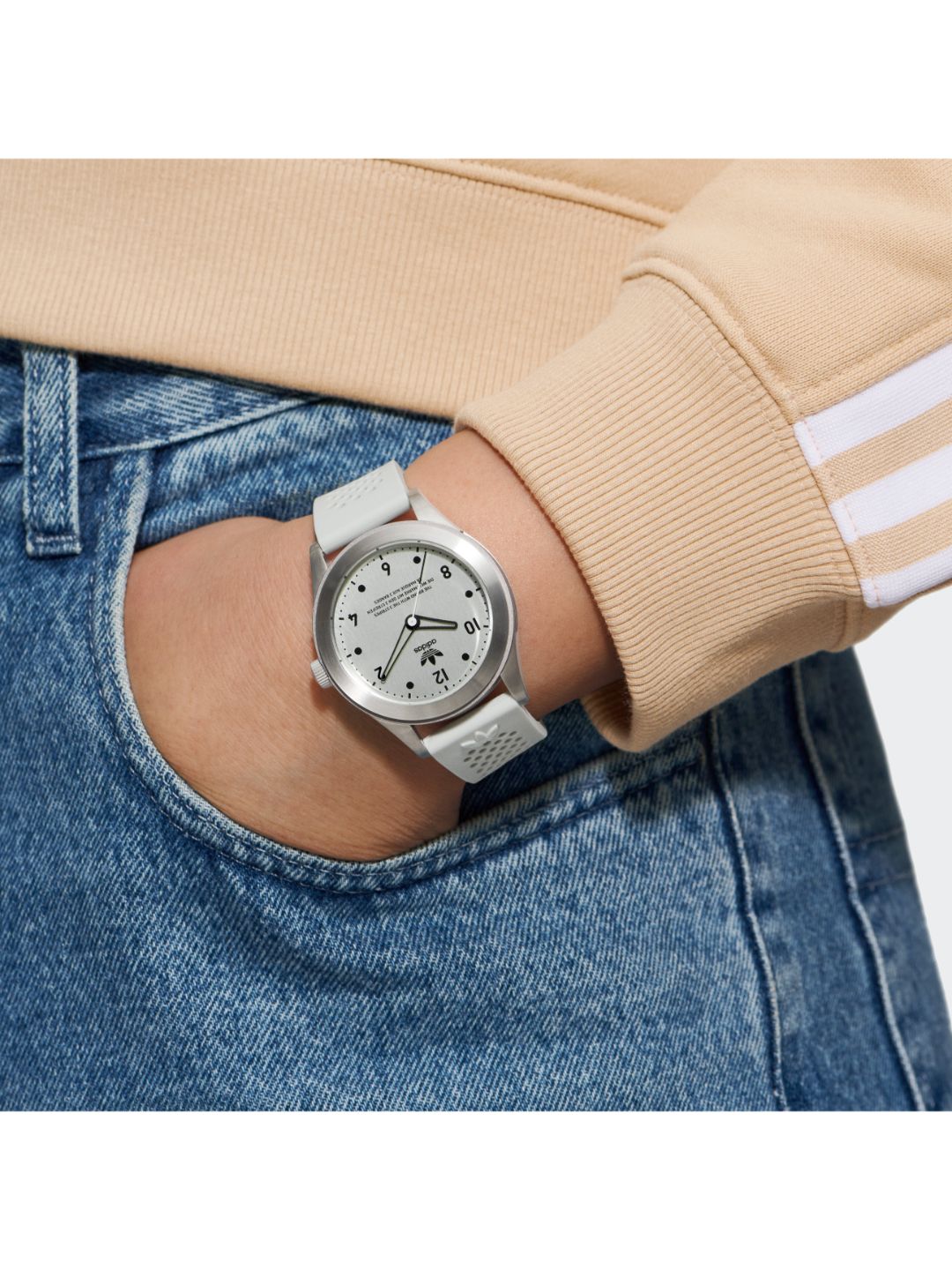 Adidas Originals White Dial Unisex Watch AOSY23033