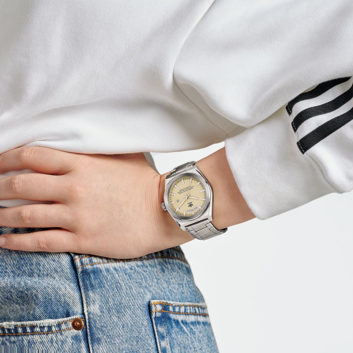 Adidas Originals Beige Dial Unisex Analog Watch AOSY23541