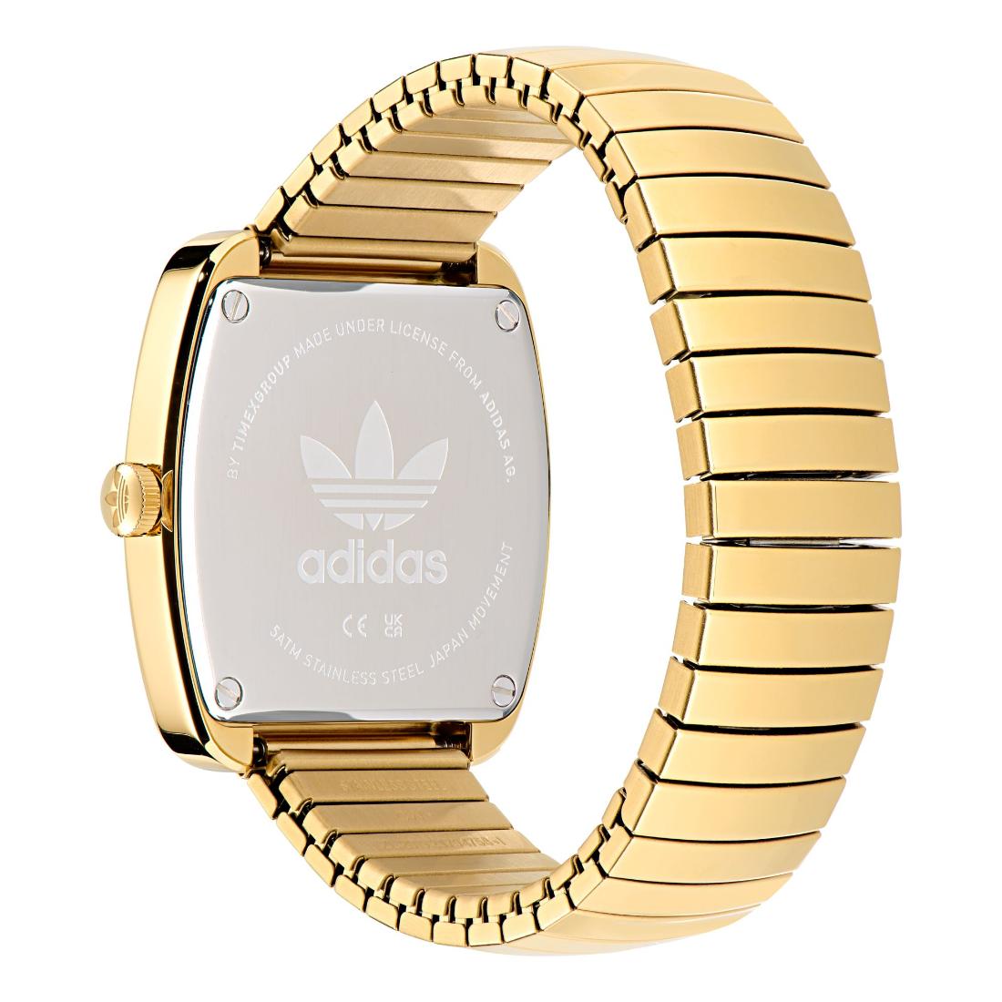 Adidas Originals Retro Wave One Unisex Gold Tone 37 mm Dial Analog Watch AOSY24024