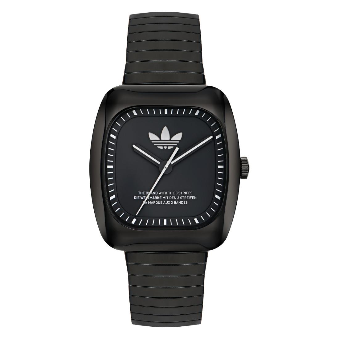 Adidas Originals Retro Wave One Unisex Black 37 mm Dial Analog Watch AOSY24026