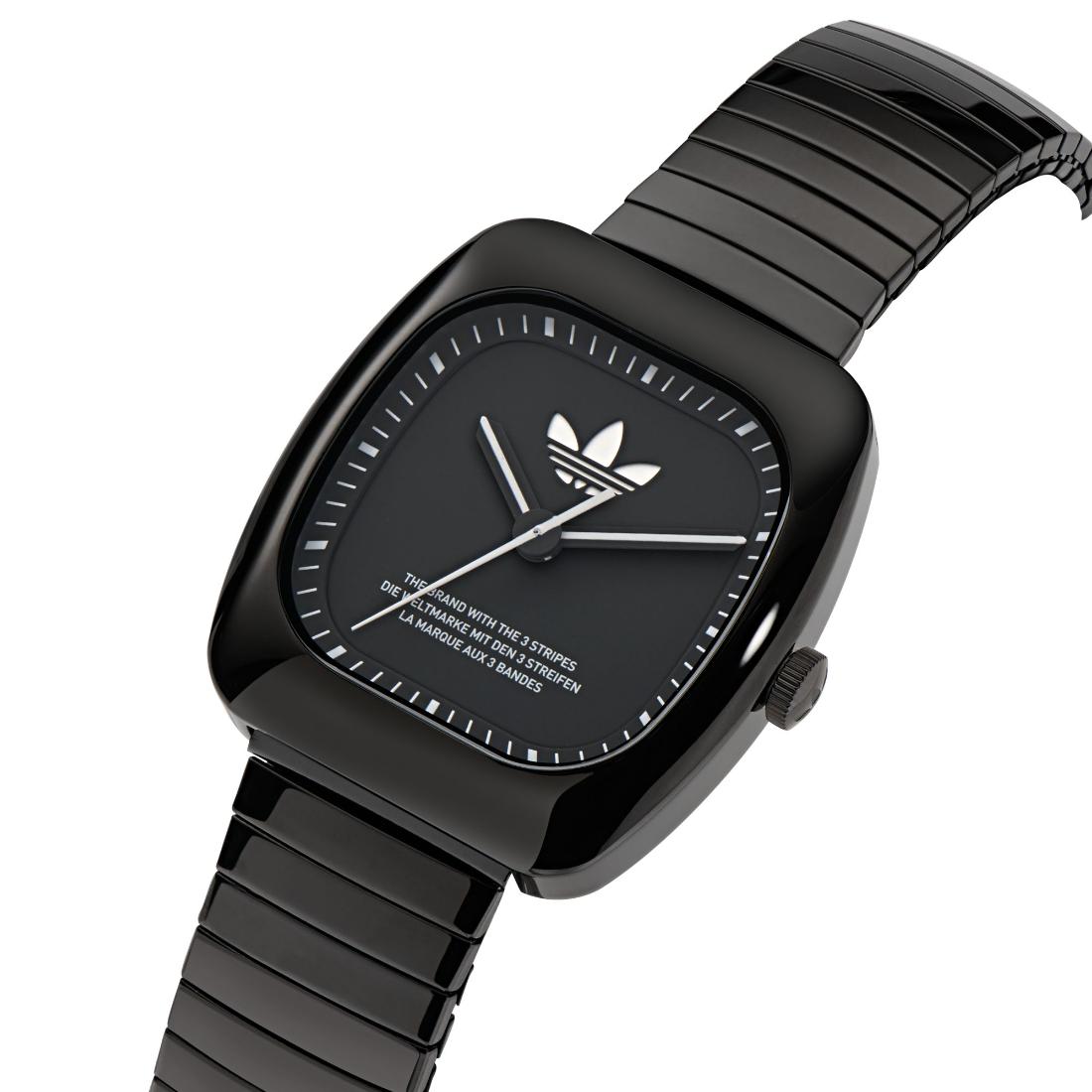 Adidas Originals Retro Wave One Unisex Black 37 mm Dial Analog Watch - AOSY24026