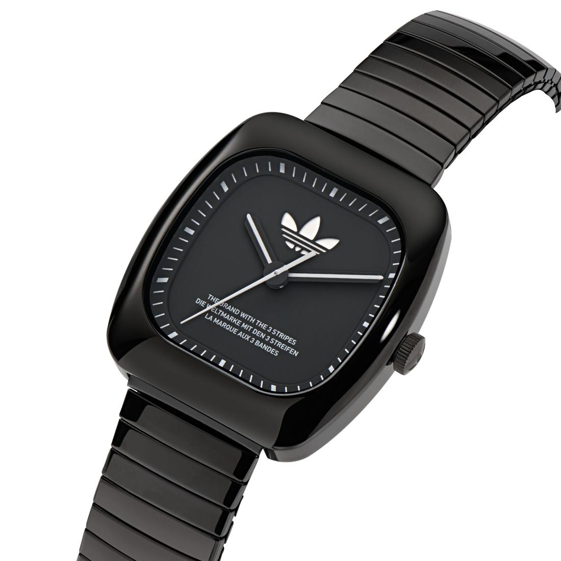 Adidas Originals Retro Wave One Unisex Black 37 mm Dial Analog Watch AOSY24026