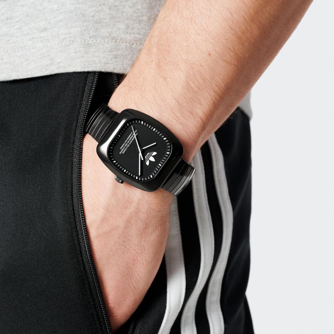 Adidas Originals Retro Wave One Unisex Black 37 mm Dial Analog Watch AOSY24026