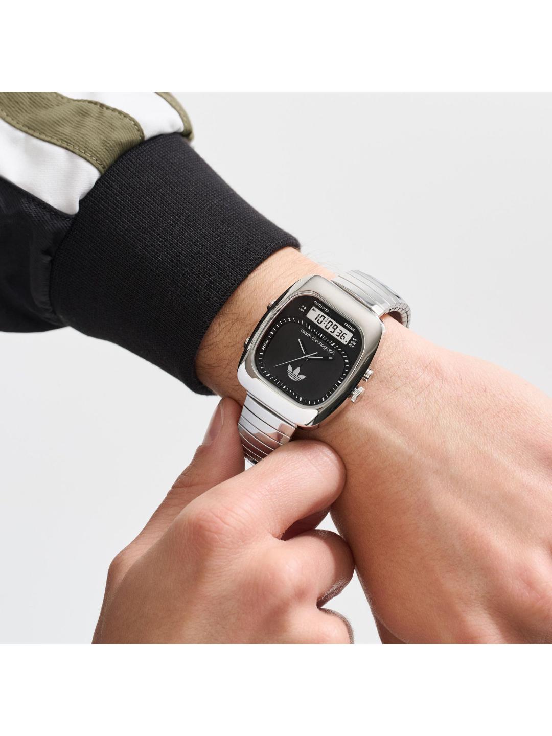 Adidas Originals AO Style Unisex 37 mm Black Dial Ani-Digi Watch AOSY25013