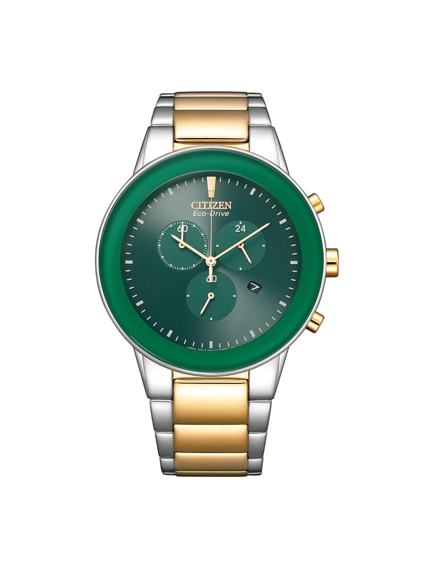 Citizen Eco Drive 43 mm Size Green Dial Men Analog Watch - AT2244-84X