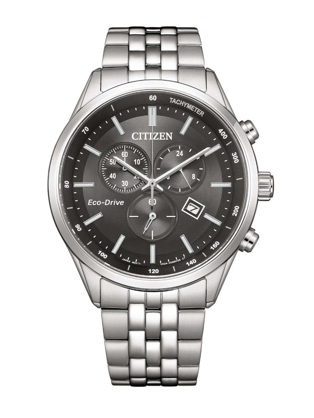 Citizen Eco drive Chronograph 42 mm Black Dial Men Watch- AT2570-56E