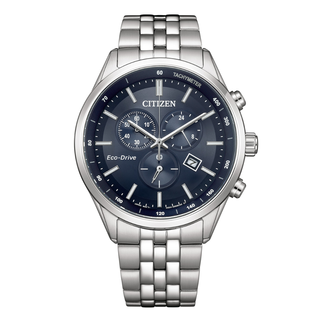 Citizen Eco drive Chronograph 42 mm Blue Dial Men Watch- AT2570-56L