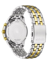 Eco-drive Men Quartz Grey Dial Chronograph Stainless Steel Watch AT2604-56H