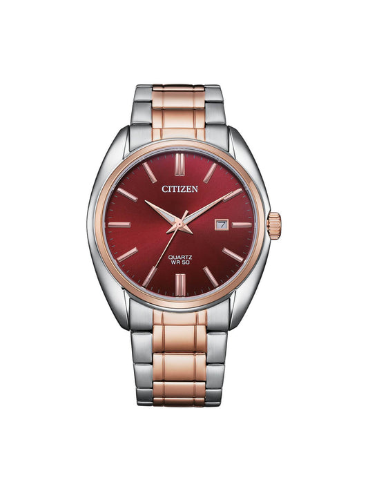 Citizen Men 41 mm Size Red Dial Quartz Watch- BI5104-57X