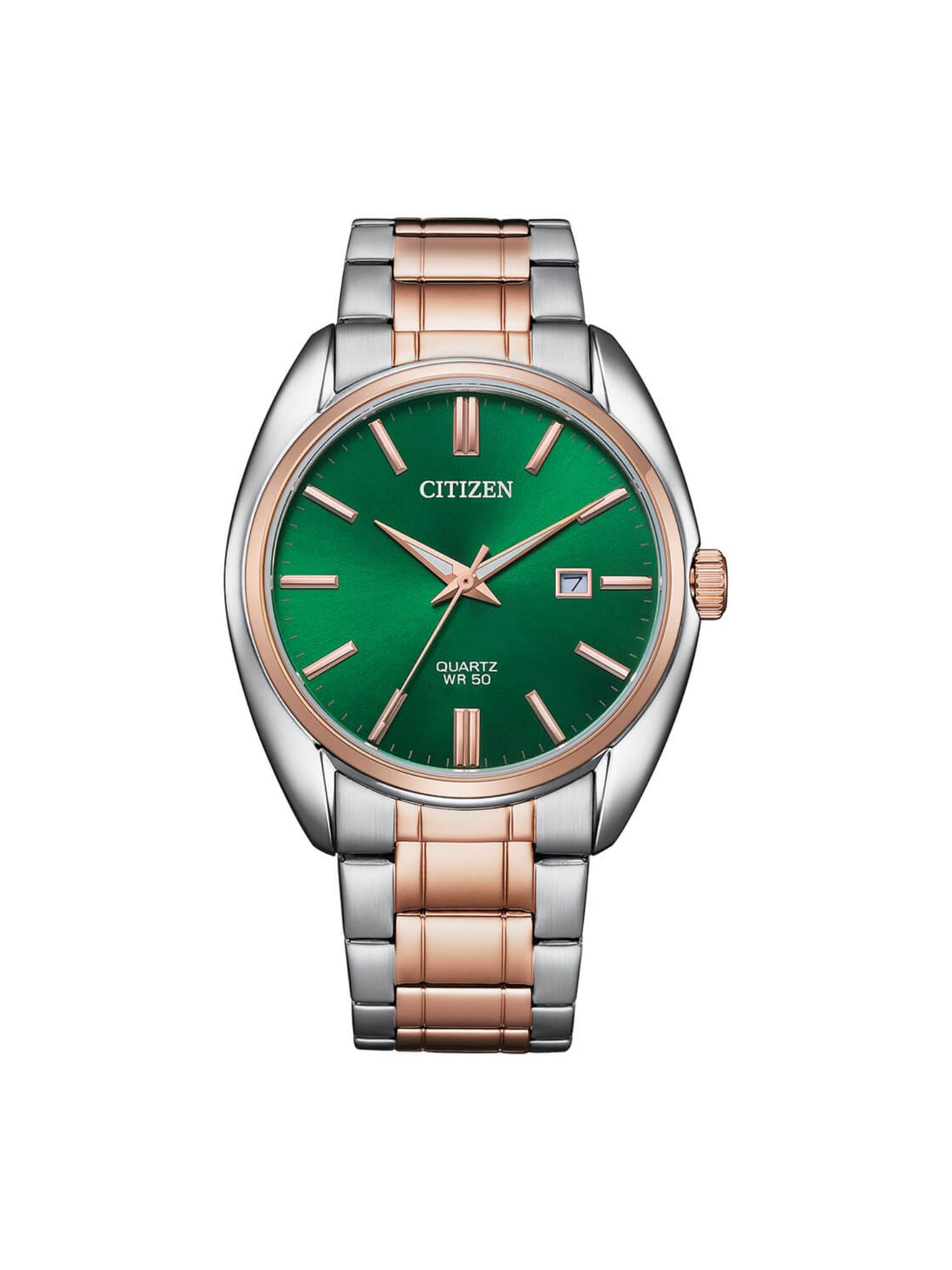 Citizen Men 41 mm Size Green Dial Quartz Analog Watch- BI5104-57Z