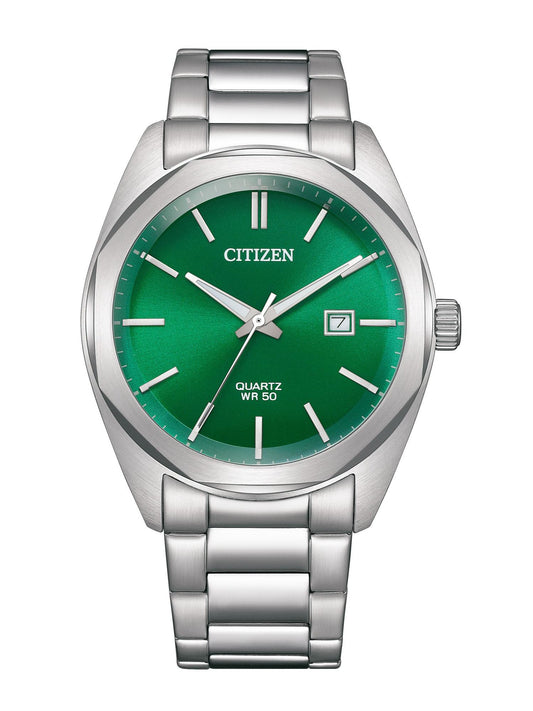 Citizen Men 41 mm Size Green Dial Quartz Analog Watch- BI5110-54X