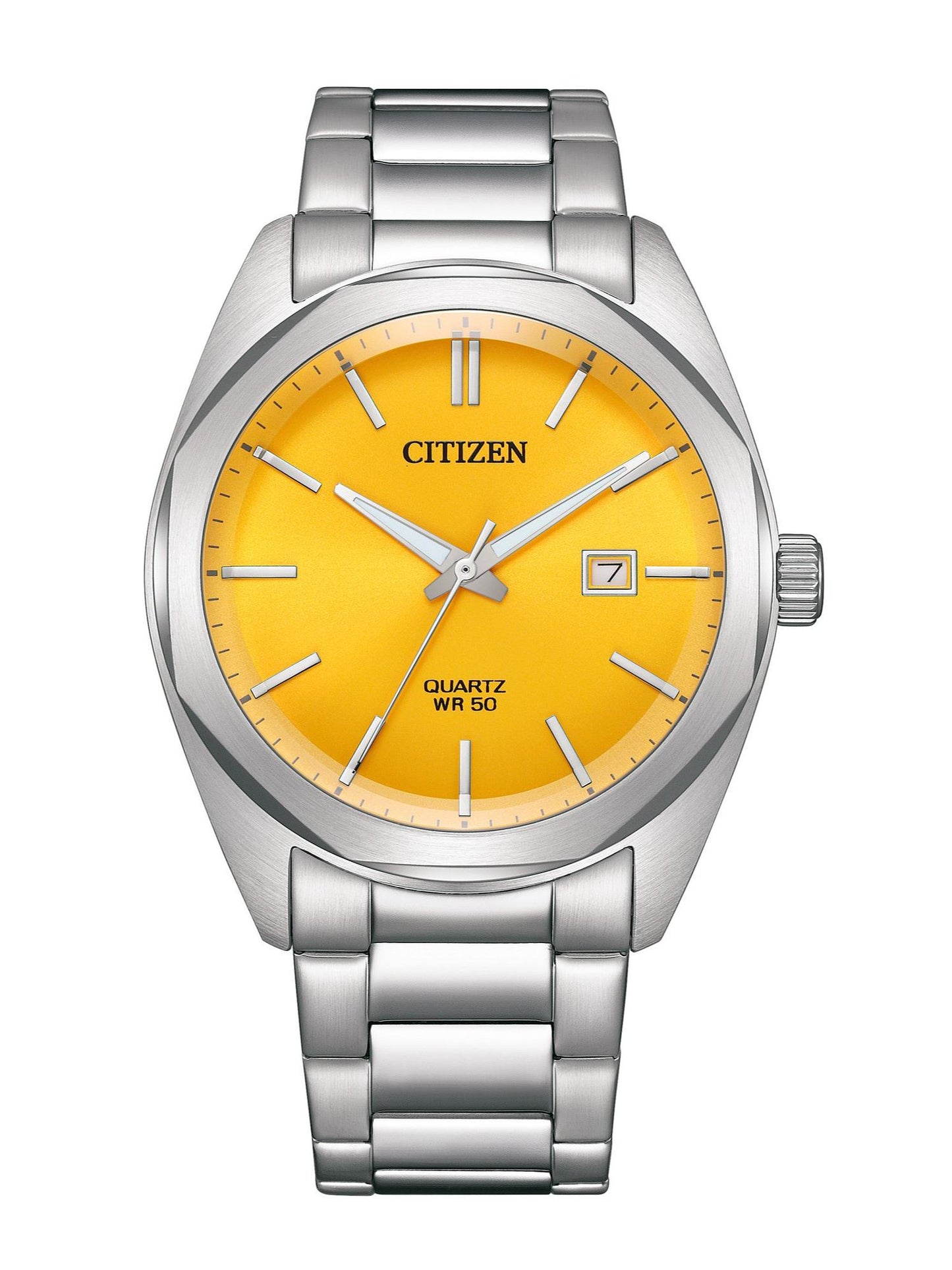 Citizen Men 41 mm Size Yellow Dial Quartz Analog Watch- BI5110-54Z