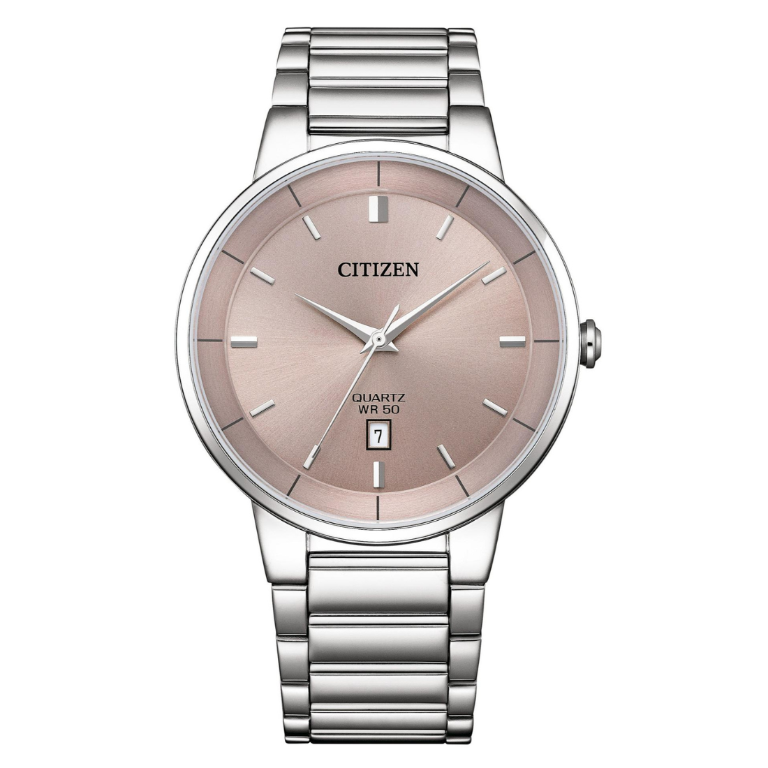 Citizen Men 40 mm Size Pink Dial Quartz Watch- BI5120-51Z