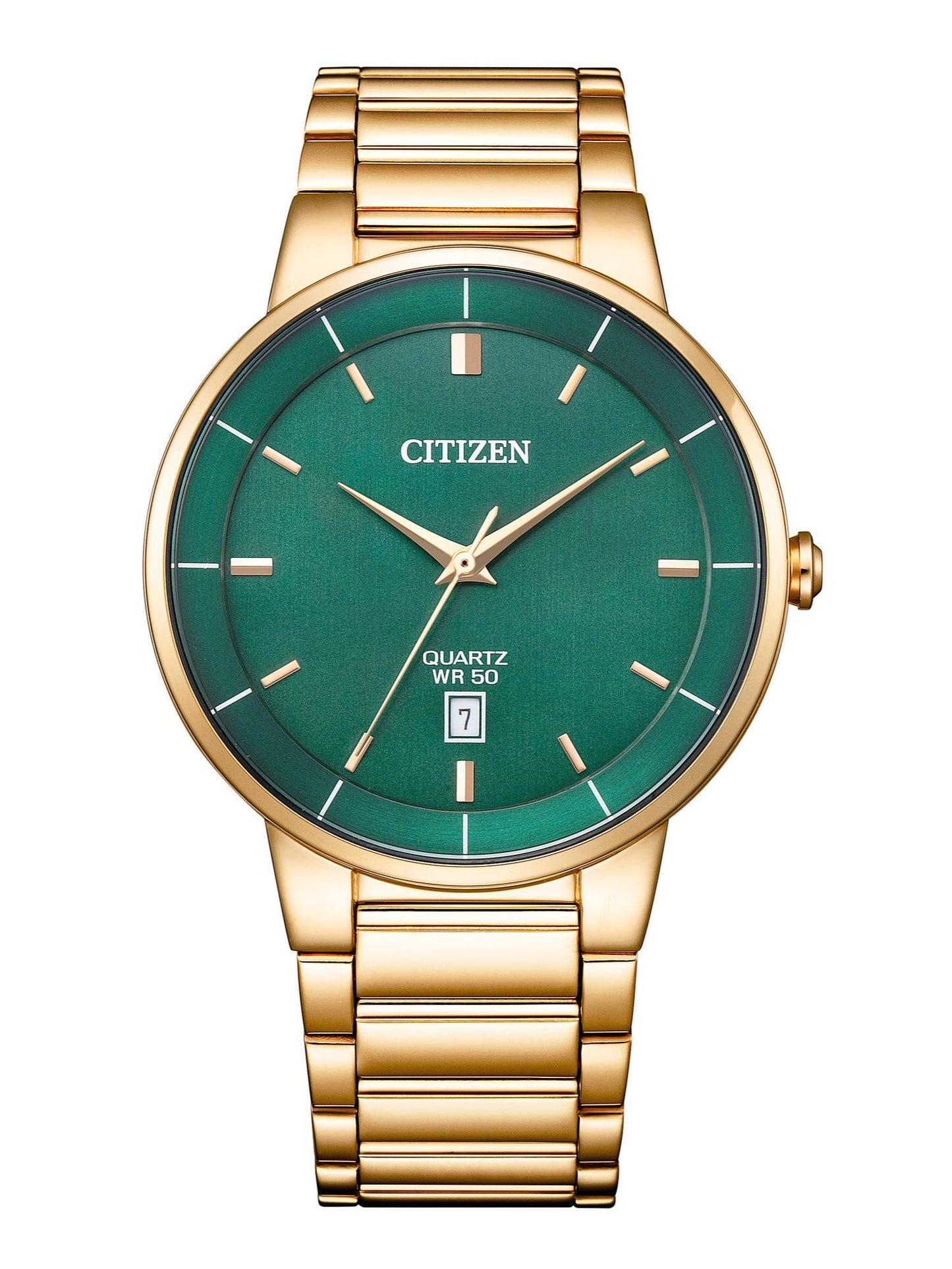 Citizen Men 40 mm Size Green Dial Quartz Watch- BI5123-52X