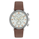 Ted Baker watch with brown leather strap on a white background