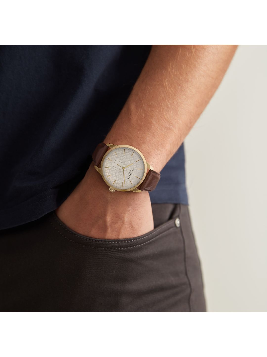 Ted Baker 44 mm Silver Tone Dial Men Watch BKPBTS301