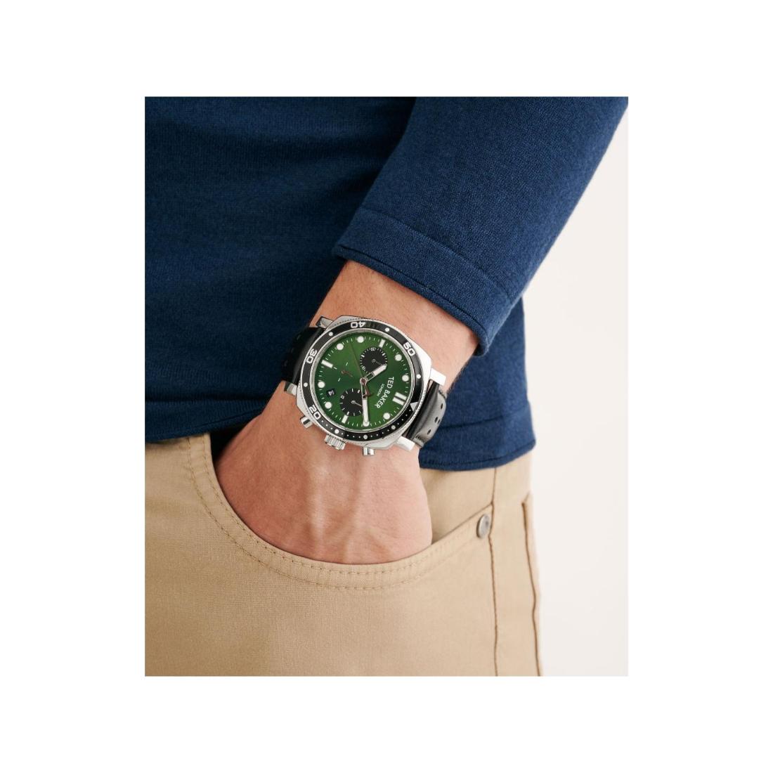 Ted Baker TB URBAN Men 44 mm Green Dial Chronograph Watch  BKPCNF301