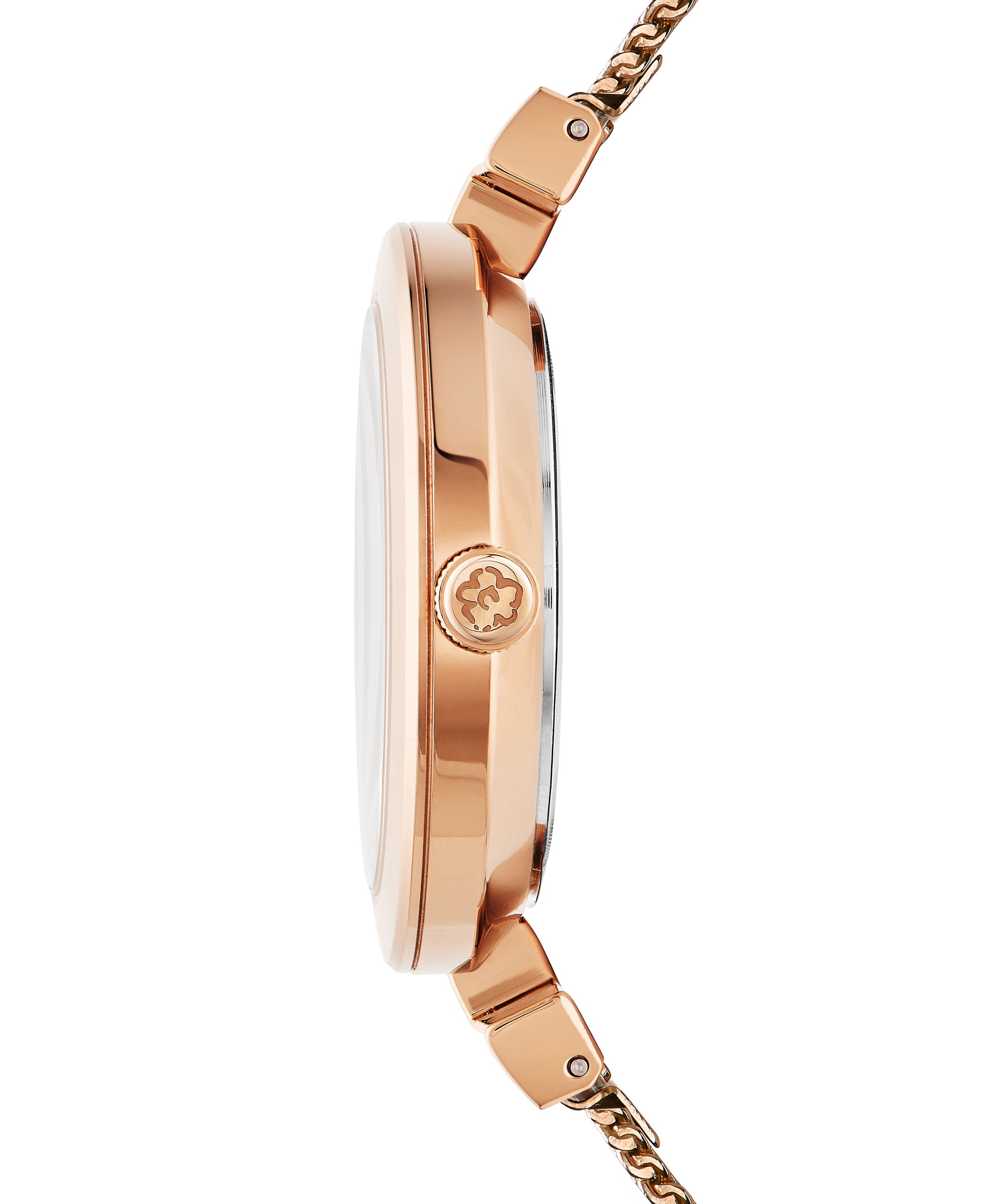 Ted Baker Women 36 mm Quartz Analog Pink Dial Rose Gold Stainless Steel Mesh Strap Watch BKPDAF204