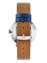 Ted Baker Men 41 mm Quartz Analog Blue Dial Brown Leather Strap Watch BKPDPS301