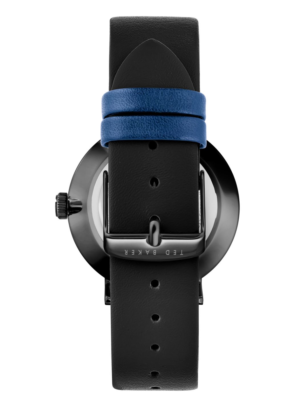 Ted Baker Men 41 mm Quartz Analog Black Dial Black Leather Strap Watch BKPDPS303