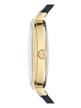 Ted Baker Women 35 mm Quartz Analog Gold Dial Black Leather Strap Watch BKPDSS300