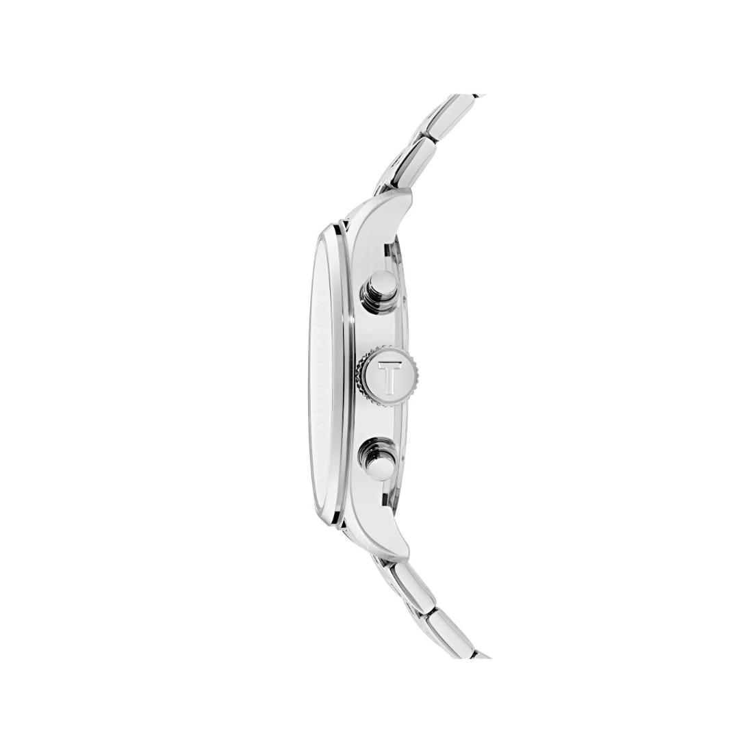 Ted Baker Men 44 mm Quartz Analog Blue Dial Silver Stainless Steel Strap Watch BKPFMF410