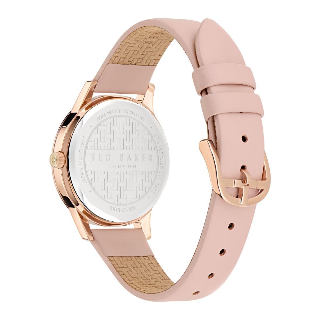 Stainless Steel Ted Baker Watches Women's Rose Gold Ted Baker Staciie Women Brass Round Dial Stainless Steel Straps Analogue Watch BKPSTS504