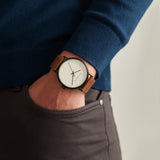Ted Baker Men 43 mm Quartz Analog Cream Dial Brown Leather Strap Watch BKPPGF110