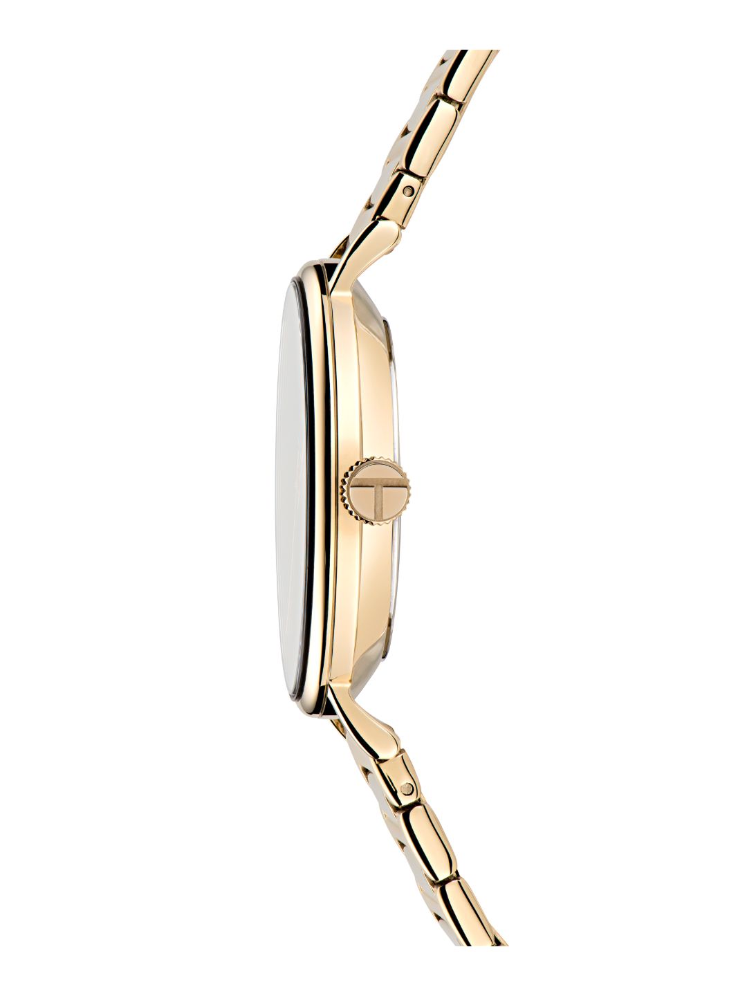 Ted Baker Men 41 mm Quartz Analog Black Dial Gold Stainless Steel Strap Watch BKPPGF307
