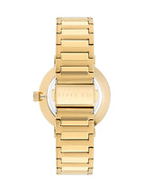 Ted Baker Men 41 mm Quartz Analog Black Dial Gold Stainless Steel Strap Watch BKPPGF307