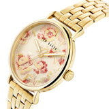 Ted Baker Women 37 mm Quartz Analog Beige Dial Gold Stainless Steel Strap Watch BKPPHF208