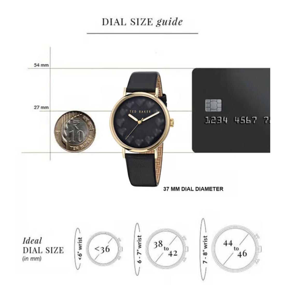 TED BAKER TB CLASSIC CHIC 37 MM BLACK DIAL WOMEN WATCH - BKPPHSV01