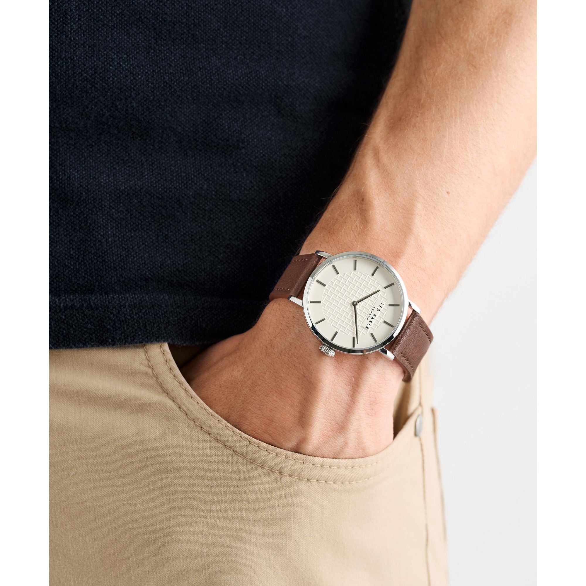 Ted Baker Timeless 38 mm Cream Dial Men Watch BKPSGF503