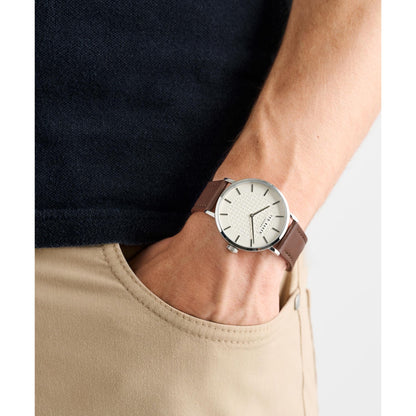Ted Baker Timeless 38 mm Cream Dial Men Watch- BKPSGF503