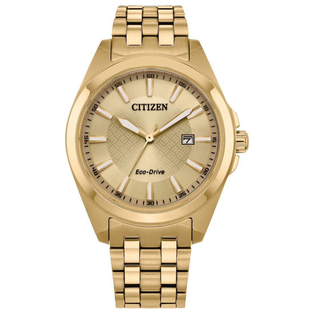Citizen Men Eco-Drive Gold Dial Classic Peyton Watch - BM7532-54P