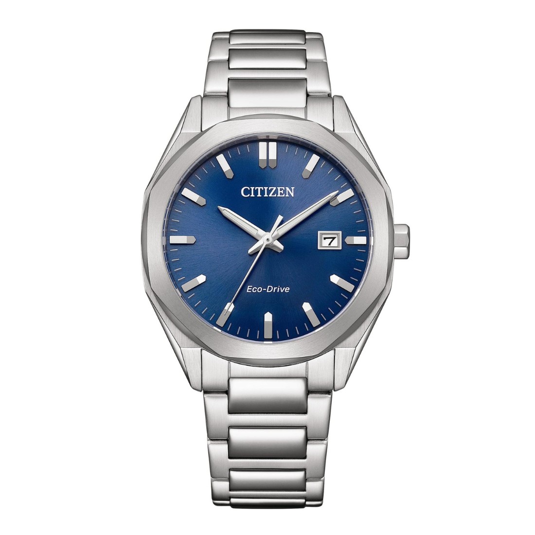 Citizen Unisex 38 mm Size Blue Dial Octangle Eco-Drive Watch- BM7620-83L