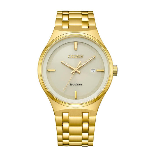 Citizen Axiom  Eco-Drive Champagne Dial 41 mm Men Watch- BM7652-52P