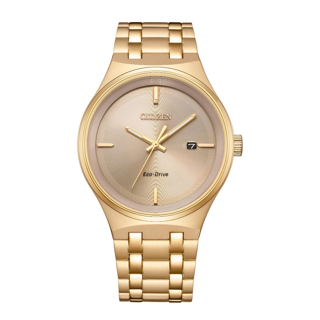 Citizen Axiom Eco-Drive Champagne Dial 41 mm Men Watch- BM7653-50Q