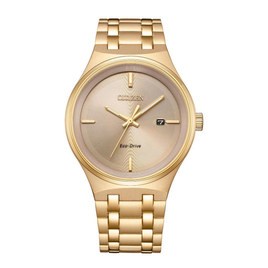 Citizen Axiom Eco-Drive Champagne Dial 41 mm Men Watch- BM7653-50Q