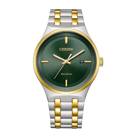 Citizen Axiom Eco-Drive Green Dial 41 mm Men Watch- BM7654-57X