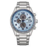 Citizen Eco drive Chronograph 43 mm Light Blue Dial Men Watch- CA0770-72M